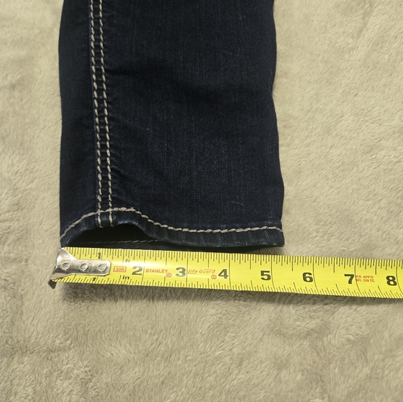 Silver Suki Mid Super Skinny Jeans Women's Deep Indigo Sz 31x31 Western Bohemian - Picture 9 of 10